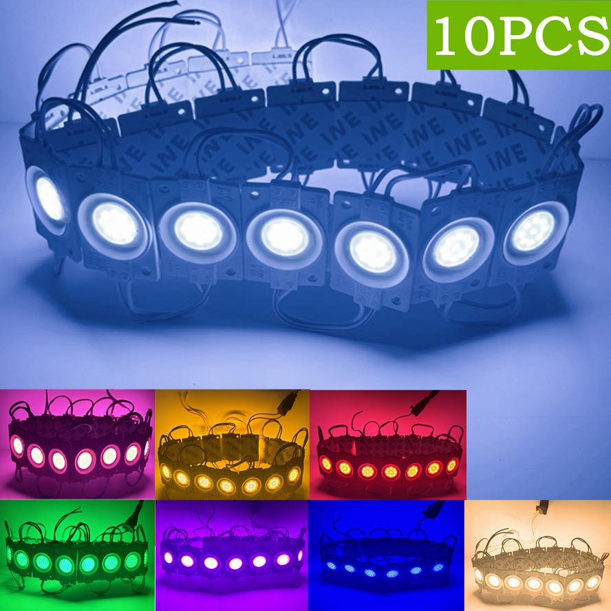 10PCS 12V Multicolour Led Modules COB Light Backlight Shop Banner Waterproof IP65 Christmas Decorations White Warm Blue Yellow