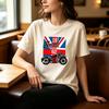 British Flag Vintage Motorcycle Graphic TShirt 19 Speed Racer 62 Print Casual Streetwear Cotton Short Sleeve Tee for Unisex Unisex