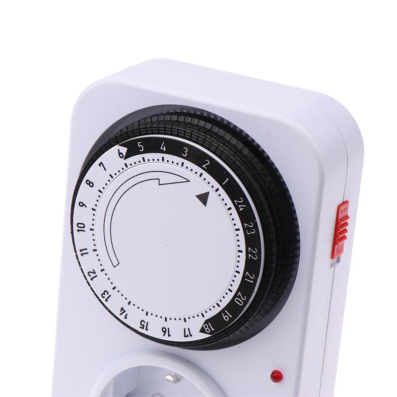 Eu Plug Timing Socket 24-Hours Cycle Mechanical Timer Electricity Consumption Meter Automatic Shutdown With Overload Protection