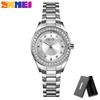 SKMEI 1534 Quartz Watch Innovative Diamond Wristwatches Lady Watches Waterproof Stainless Steel Strap Reloj Mujer Fashion Women