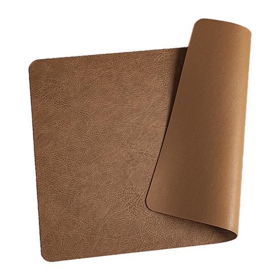 Double-Sided Placemat Waterproof Oil-Proof Heat Resistant Coaster for Dining Table Faux Leather Non-Slip Pad for Restaurant