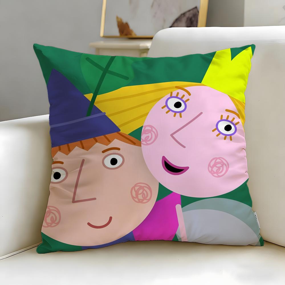 Fashion Bben And Hollys Little Kingdomew Cushion Cover Soft EasyWash Pillow Case Versatile for Couch Bed Travel and Office