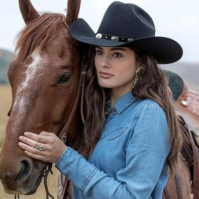 Western Style Cowboy Hat For Women Fashionable Trendy Cowboy Summer Hat Protection Formal Brimm R4X8