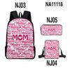 Iconic Kotaro Lives Alone Anime 3D Design 3pcs/Set pupil Learner Bags Everyday Laptop Everyday Backpack Sling Carry Tote Pencil Pouch