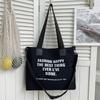 Bolso Tote de Lona Oxford para Mujer con Estampado de Letras Suave para Hombro Uso Diario