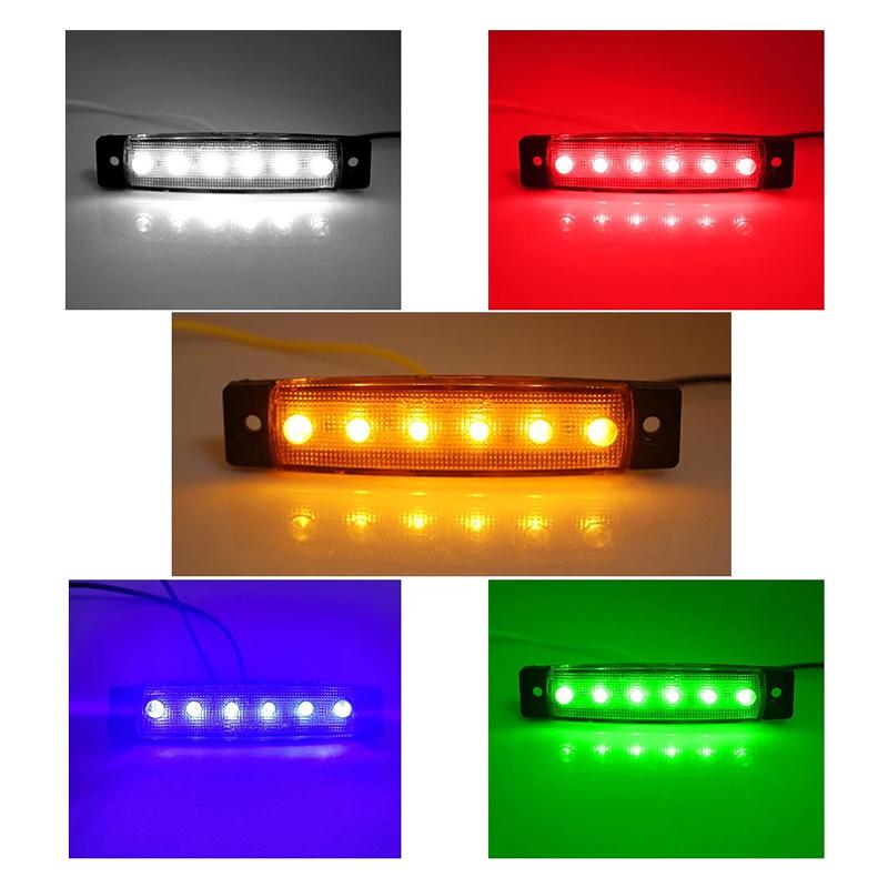 2Pcs Truck Led Side Light 12/24V For Car Auto Truck Lorry Trailer Side Marker Indicators Turn Signal Lights Tail Warning Lamp