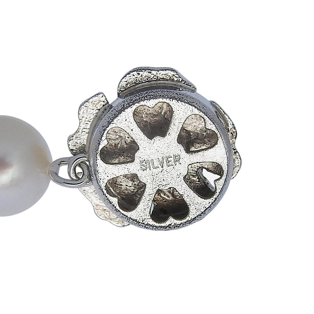 Pearl Necklace Pearl/Silver 45g Women Used