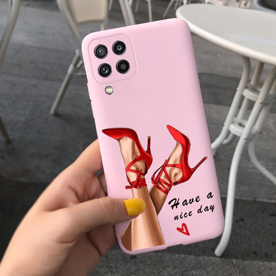 For Samsung Galaxy M32 Case Samsung M12 Soft Silicone Flower Phone Case For Samsung M32 M325F Cover Galaxy M 12 32 M12 TPU Funda