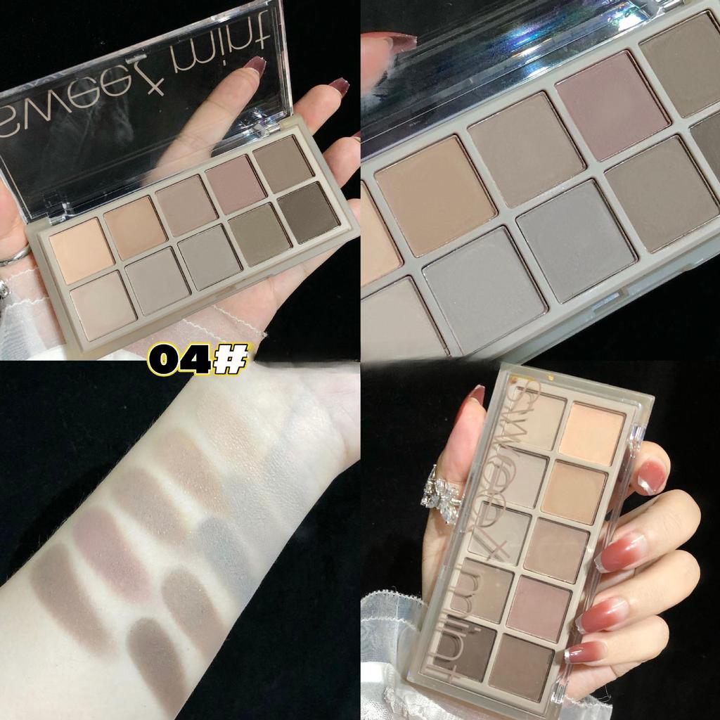 Cienie do powiek matowe perłowe kolory ziemi piękna szara paleta cieni do powiek w kolorze cementu ins