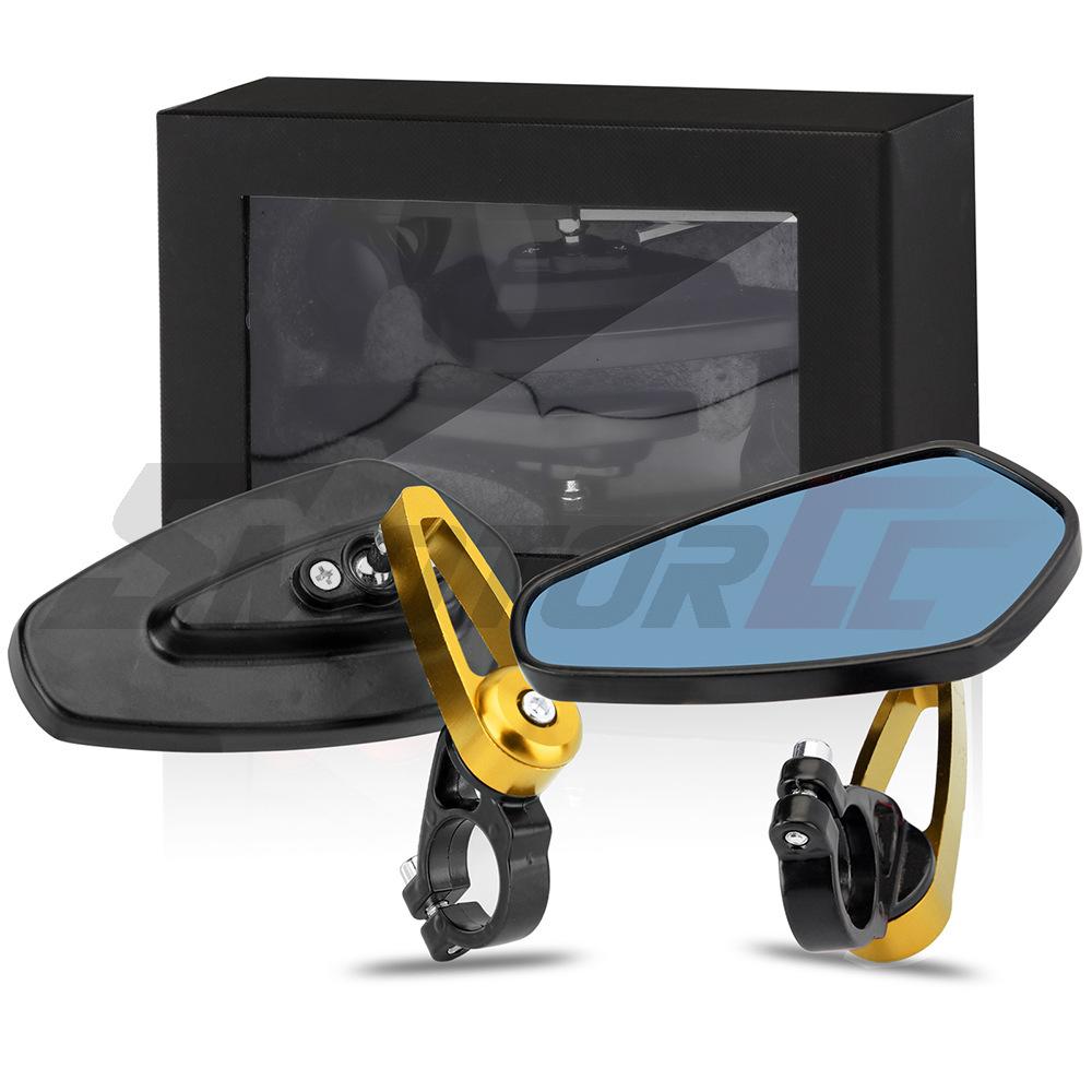 Motorcycle Modified Handlebar Mirror Handbar Reversing Mirror Street Bike Racing Handlebar Retro Rearview Mirror