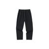 Anta Running Series Solid Color Mid Waist Straight Leg Fleece Casual Pants Men Bottoms Black 952345301-2