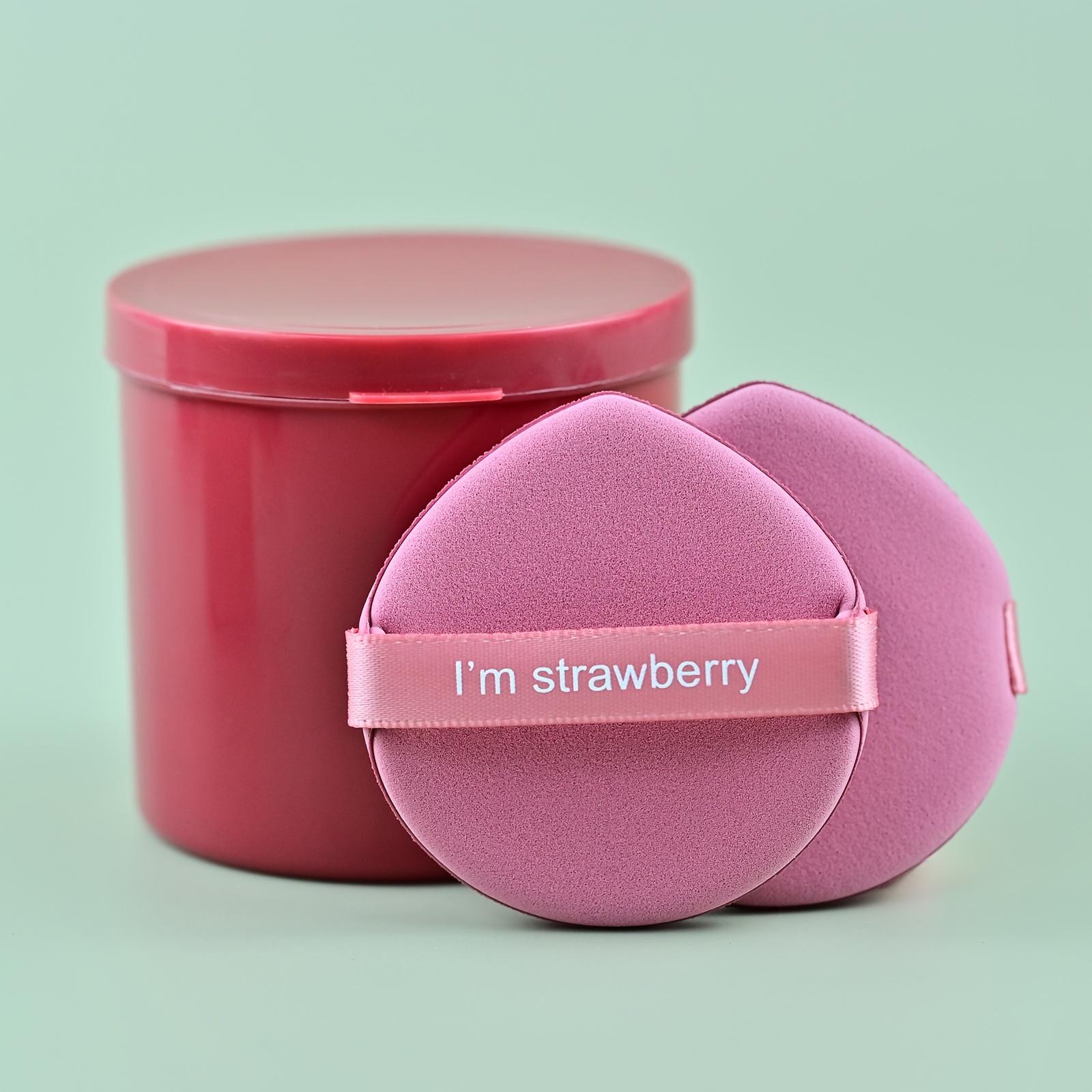 

7pcs Air Cushion Makeup Sponge Puff, Storage Case Included, Round/Teardrop-Shaped Available, Dry And Wet Use Blender Set рожевий