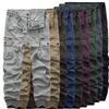 Men's European & American Cargo Jogger Pants - Autumn/Winter, Drawstring Elastic Waist, Casual Style