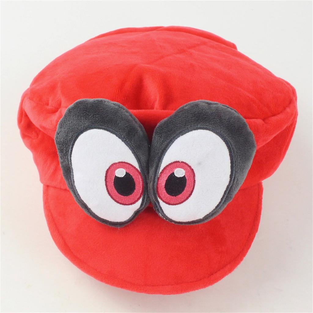 Red and Green Plush Hat for Winter Party Performance Costume Wear