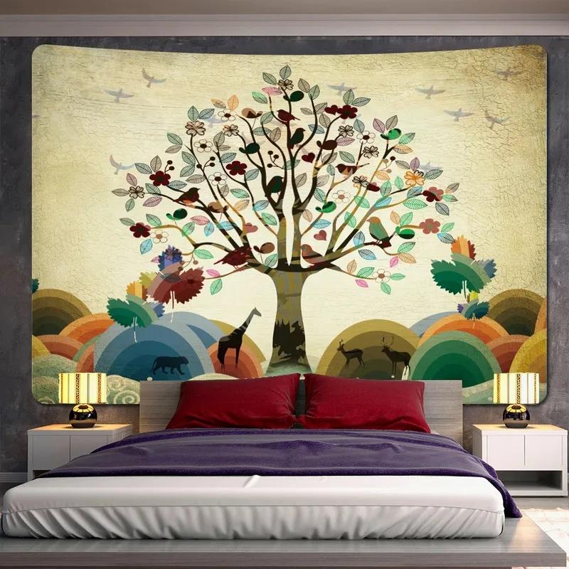 Tree of Life Psychedelic Scene Tapestry Office Living Room Decoration Home Wall Tapestry