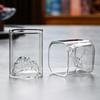 Mount Fuji Whiskey & Tea Glass - High Borosilicate, Square Design