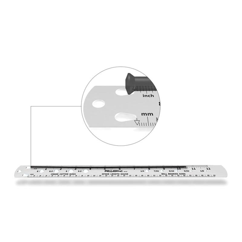 Spoke Measuring Ruler Double-Sided Spoke Length Measuring Ruler Multi-Function Steel Ruler Gauge Tool for Mountain Bike