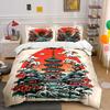 Japanese Pagoda Art Decor Set Multiple sizes kid's and adults' bedroom Exquisite 3PC bedding set gift