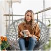 Hängende Garten Schaukelstuhl Boho Grau