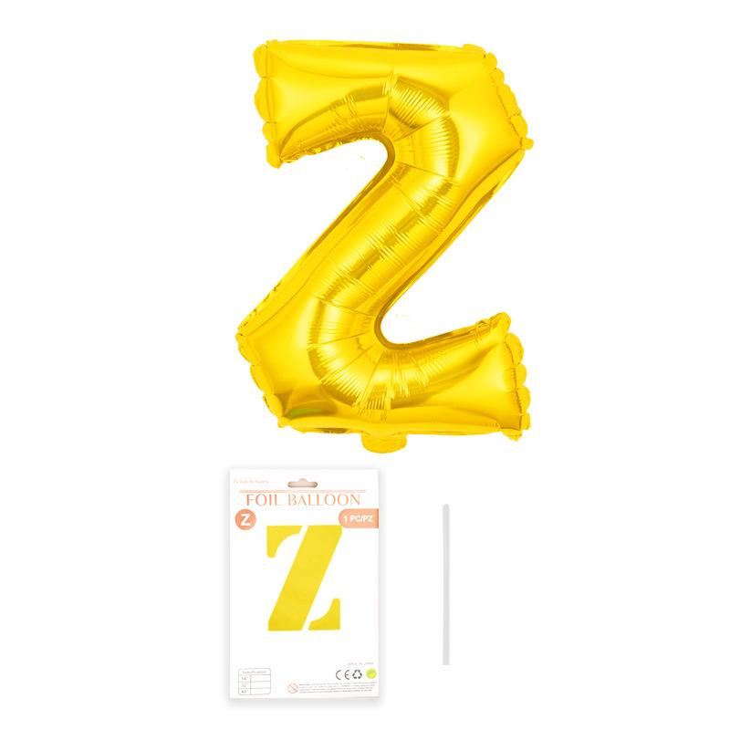 Independent Paper Card Packaging 16-Inch English Letter Aluminum Film Balloon Birthday Party Decoration Arrangement Aluminum Foil Balloon