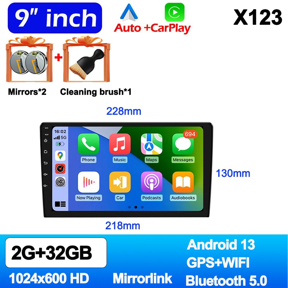 2 Din car radio Android 13 Car Radio 64G Autoradio 7/9/10 inch Universal androidGPS BT Central Multimedia Smart car systems