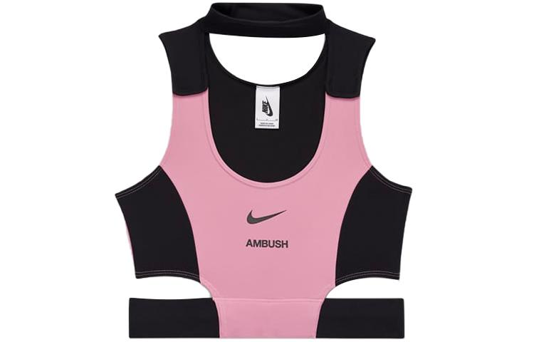 Nike Women s X Ambush Crop Top  Magic Flamingo/Black  CV0548-693 XS