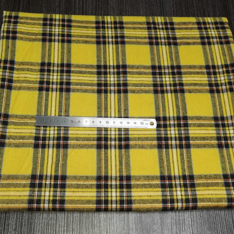 Spot Color-Woven Plaid Jacquard Fabric for Children's Autumn/Winter Brushed Polyester-Cotton Shirts