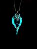 Wolf Animal Metal Pendant With Led Light For Street Fashion And Style Youth