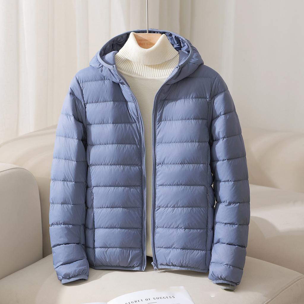 Women's Autumn and Winter Down Jacket Elegant Age-reducing Simple Fashion Commuting Warm Hooded Down Jacket