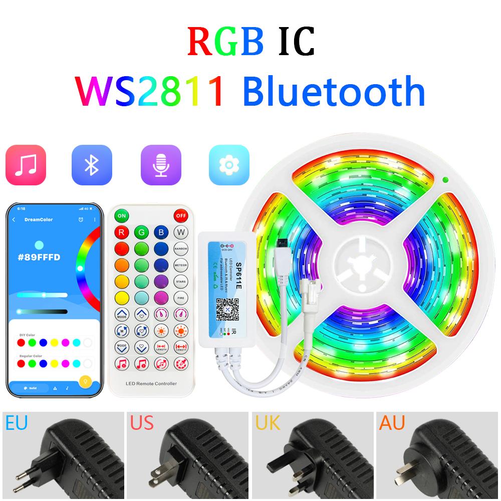 Cheap LED Strip LightsBluetooth WIFI 5050 WS2812B RGBIC Individually ...