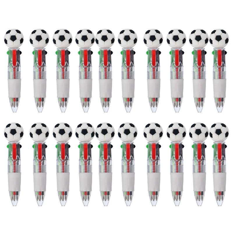 10/20/30Pcs 4-Color Cartoon Sports Ball Design Ballpoint Pen Set Classroom Prize For Students And Office Use