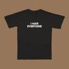 90er Harajuku Ich Hasse Jeden Schriftzug T-Shirt Unisex Y2k Gothic Sommer Damen T-Shirt Streetwear Weißes T-Shirt