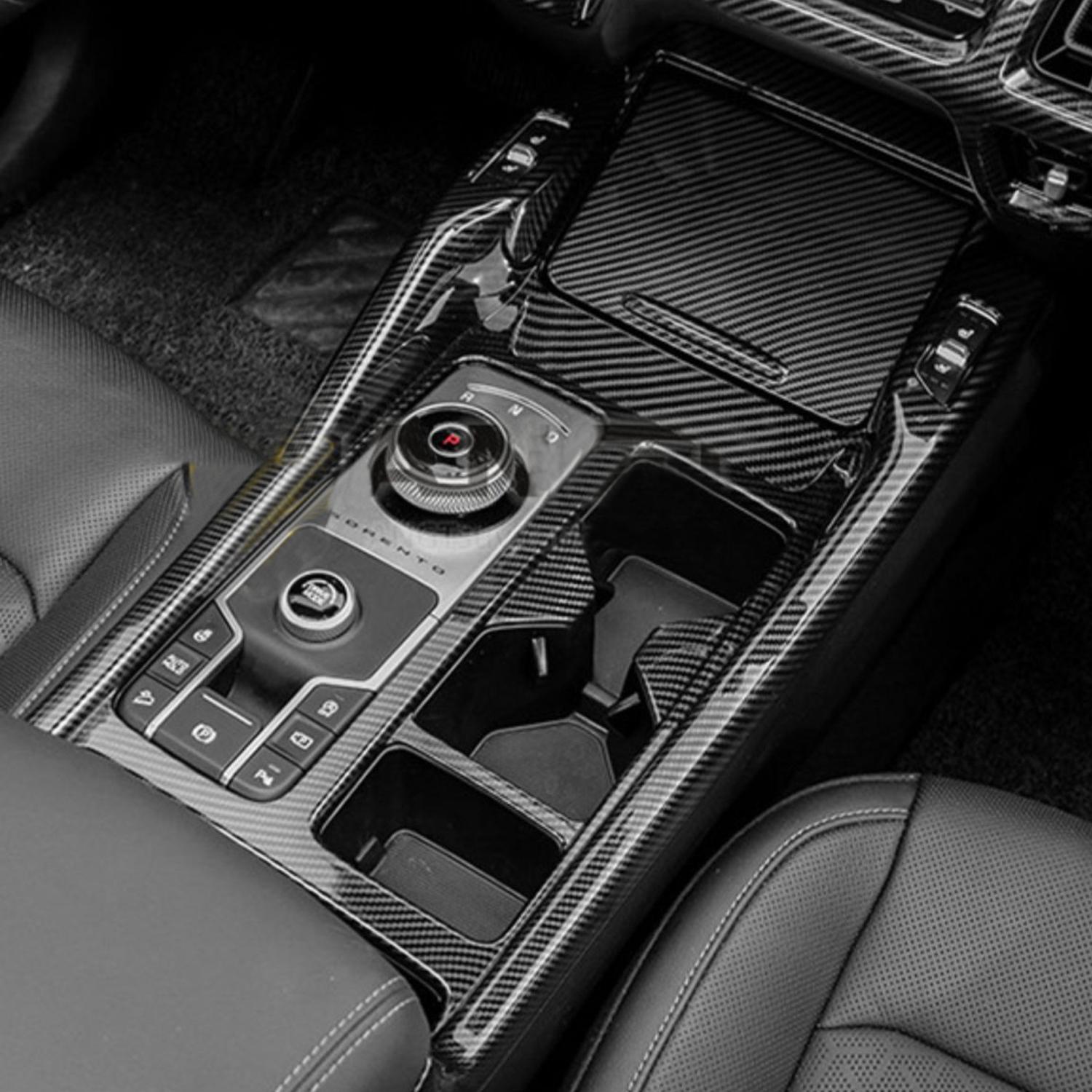 

левый руль! Для Kia Sorento MQ4 2022 2023 углеродное волокно, крышка панели переключения передач, накладка, АБС-пластик, автомобильные аксессуары