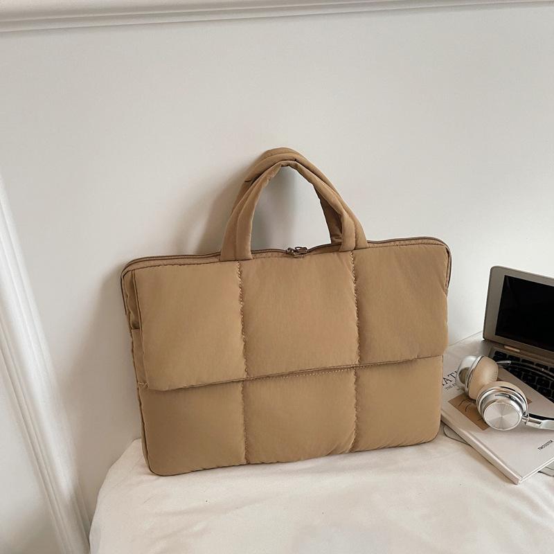 Autumn and winter new down commuter shoulder bag casual large capacity cotton bag niche design fashionable portable tote bag