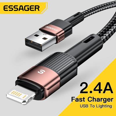 Essager כבל USB לאייפון 14 13 12 11 Pro Xs Max X Xr 8 7 6 מטען קו נתונים לטעינה מהירה לאייפד כבל טלפון נייד