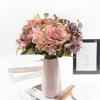 1/5pcs Artificial Rose Peony Bouquet High Quality Fake Flowers Festival Home Decor Diy Plants Arrangement Wedding Decora Bonsai