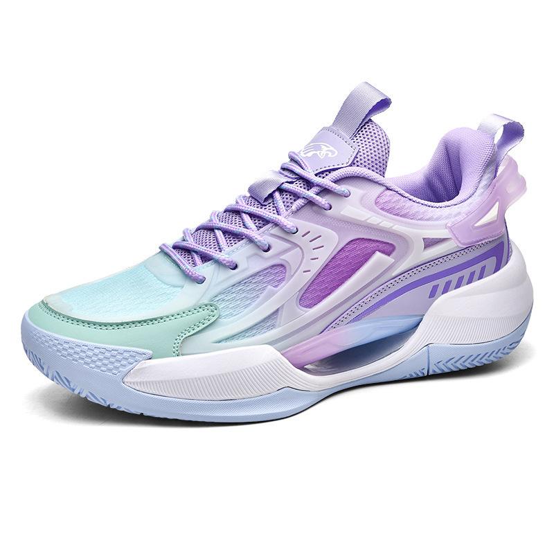 Luminous Fluorescence Friction Will Ring Basketball Shoes Junior High School Students Actual Combat Indoor and Outdoor Competition Training Sports S