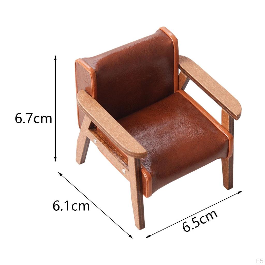 1:12 Scale Dollhouse Furniture, Miniature Sofa, Recliner, Accessories for Mini