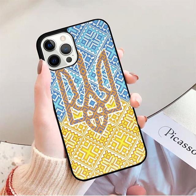 U-kraine Tryzub Flag Phone Case For iPhone 17 Air 16 15 14 13 12 Pro Max Plus Max Cover Shell coque