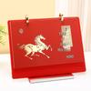 2026 High-End Leather Desk Calendar with Creative National Tide Design – Monthly Organizer and Desktop Ornament