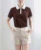 Keulleiseu Upf30 Certified Pk Short Sleeve T-Shirt With Collar Line Point_Black Line Collar