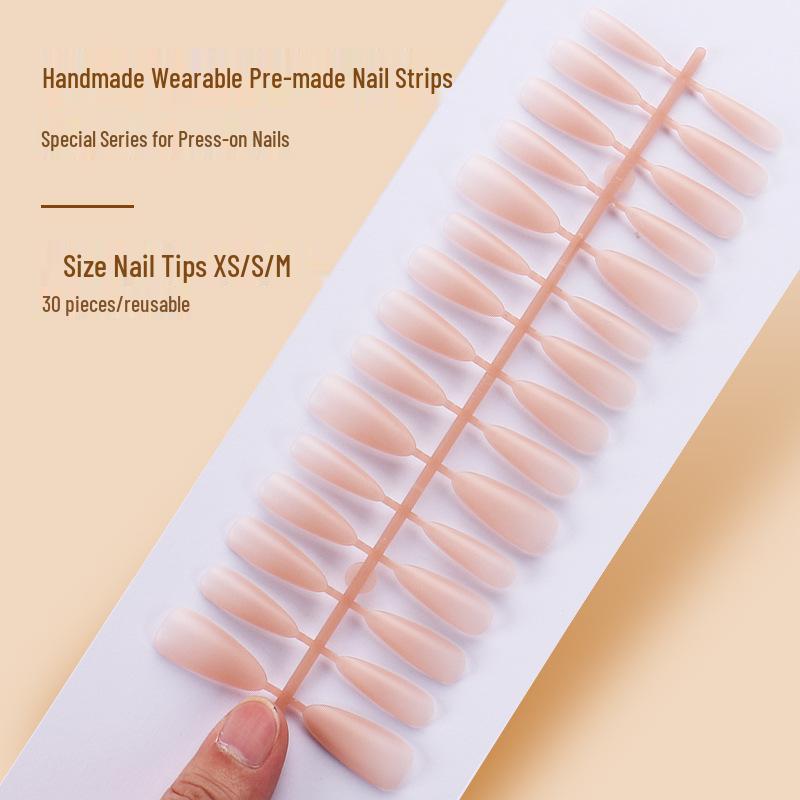 High-End Electroplated Bling Blush Wearable False Nails - TikTok Popular Nail Art Strips