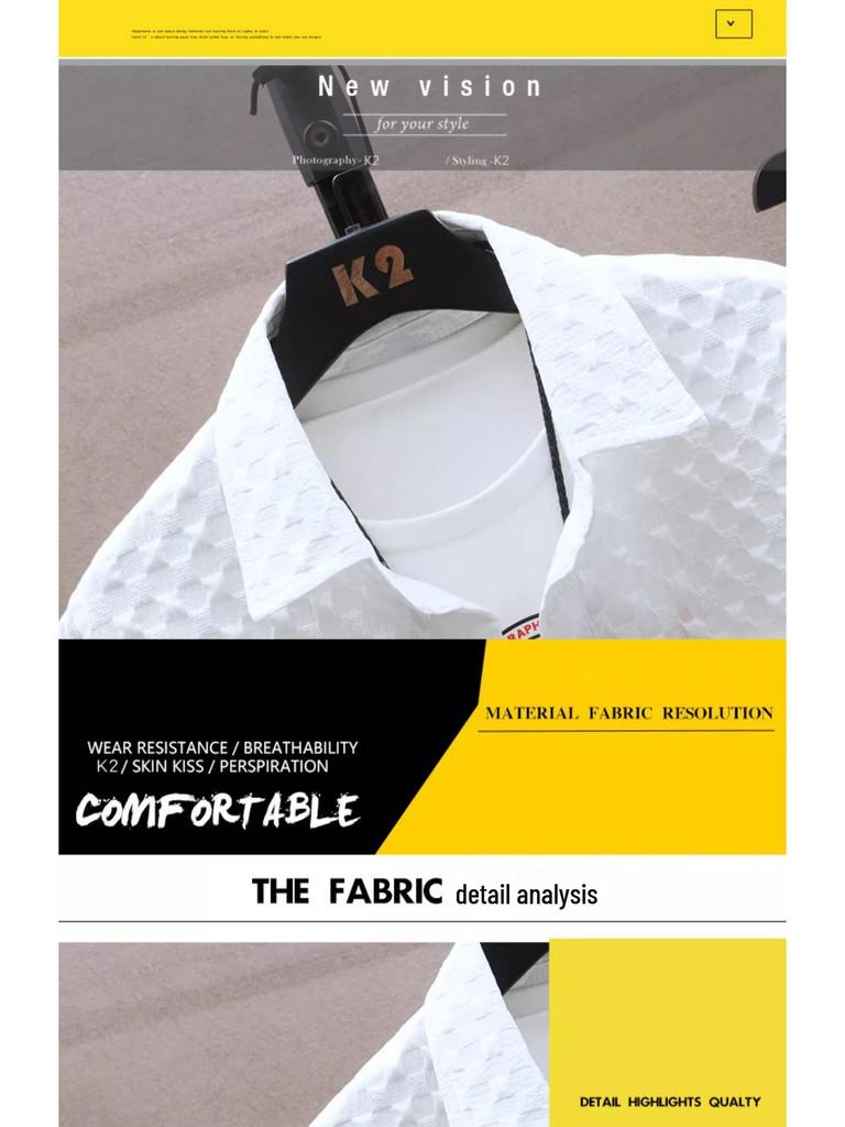 Thin Style Casual Sportswear Two-Piece Set: Short-Sleeve Shirt & Shorts