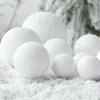 4-10cm Bola de Natal Branca Enfeite Pendente para Árvore de Natal Bolas Redondas de Espuma Artesanato DIY Decoração de Natal para Casa Ano Novo
