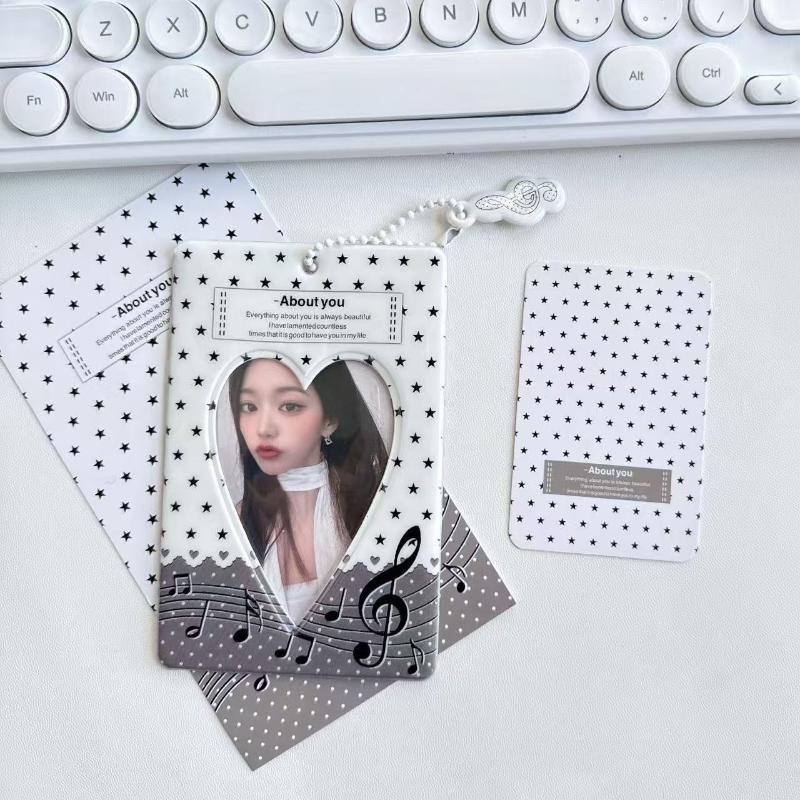 Idol Photo Card Holder Transparent Display Case for Star Chaser Campus Meal Card Storage Pendant Accessory