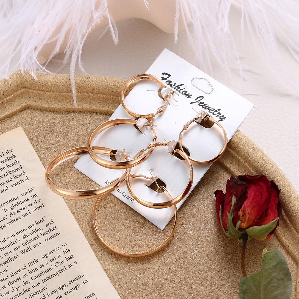 Unisex Alloy Hoop Earrings Set: Shrimp Design In European & American Style