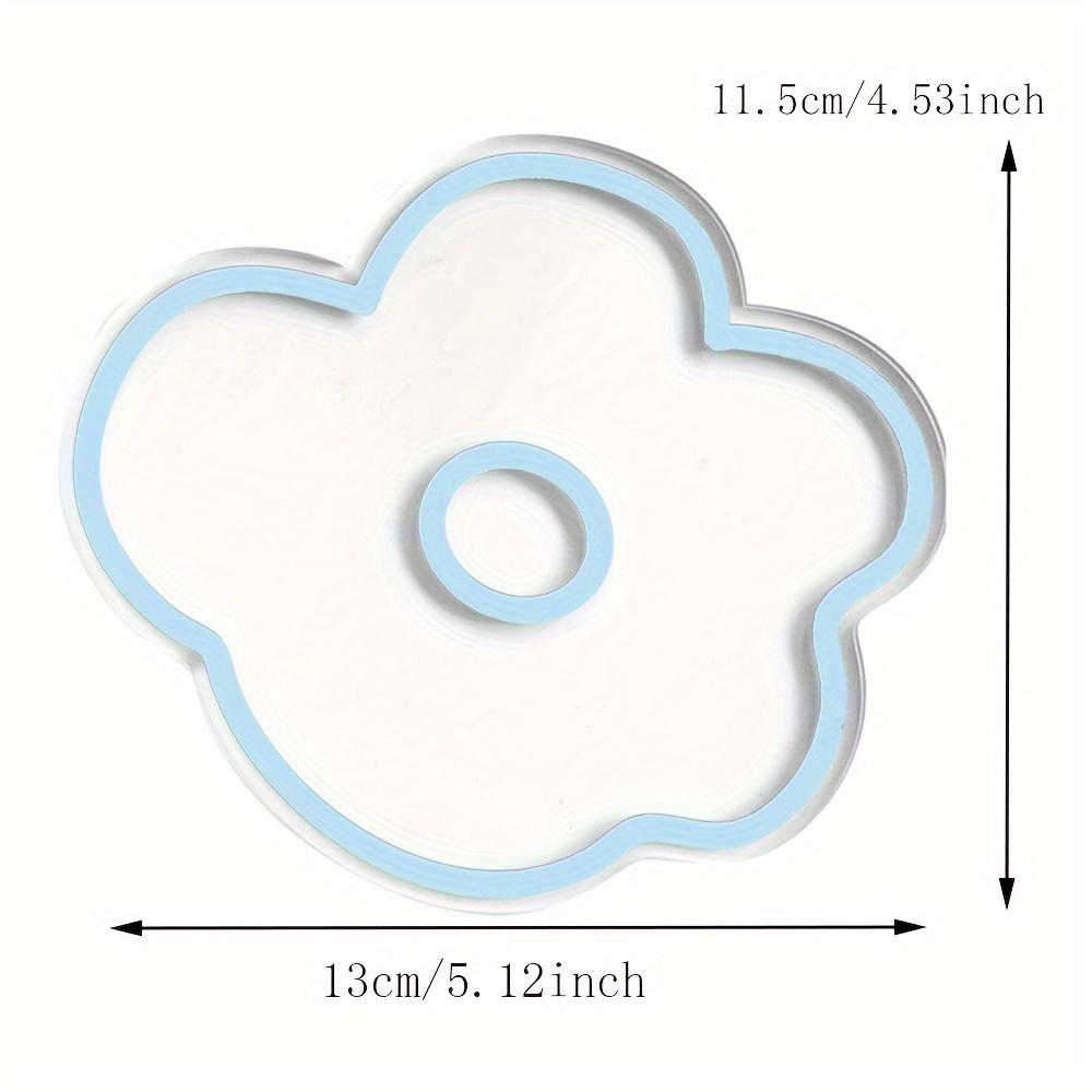 1pc Fashion Floral Coaster Set - Transparent, Heat-Resistant and Skid-Proof
