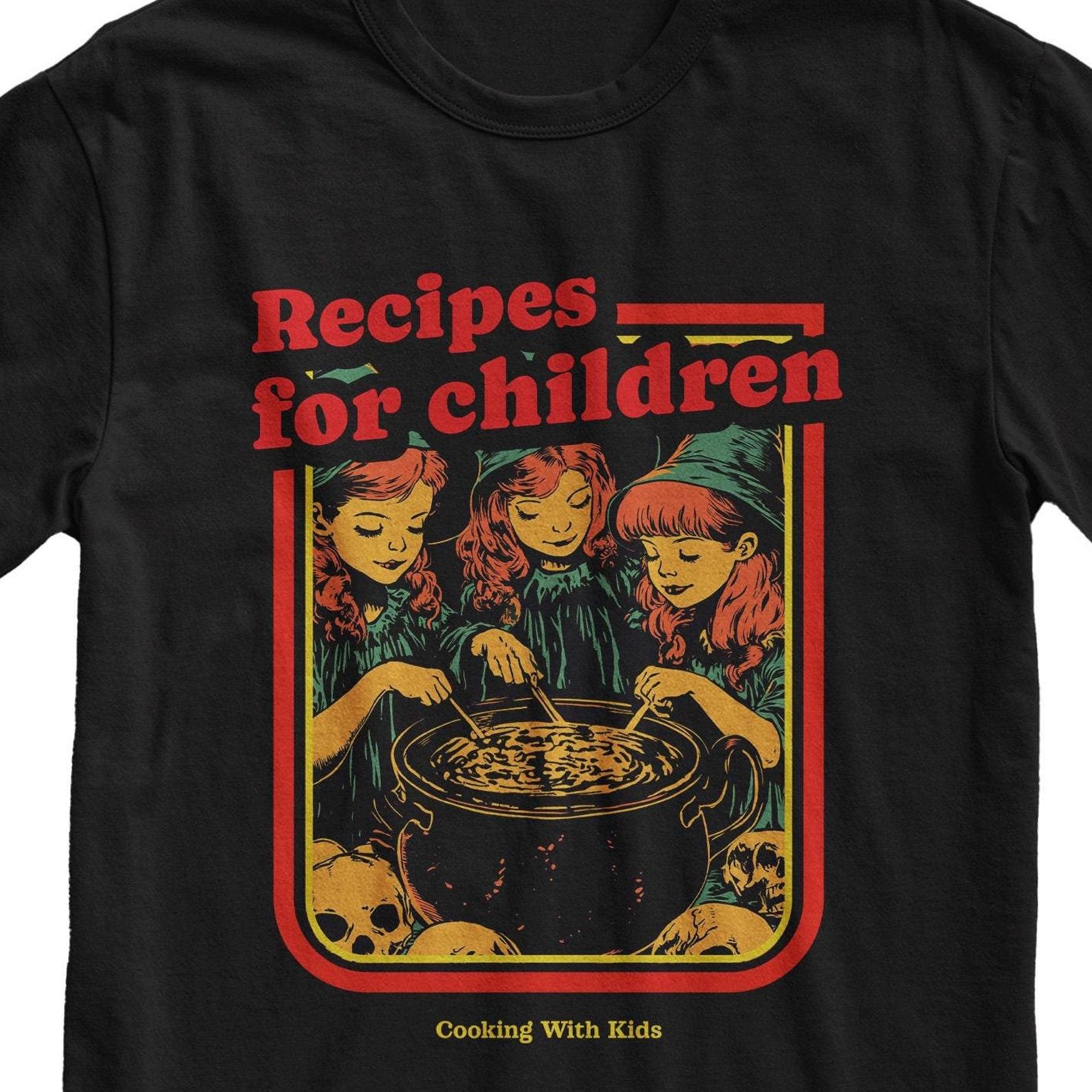 Retro Halloween T-shirt: Funny Witch Recipe Tee 4XL