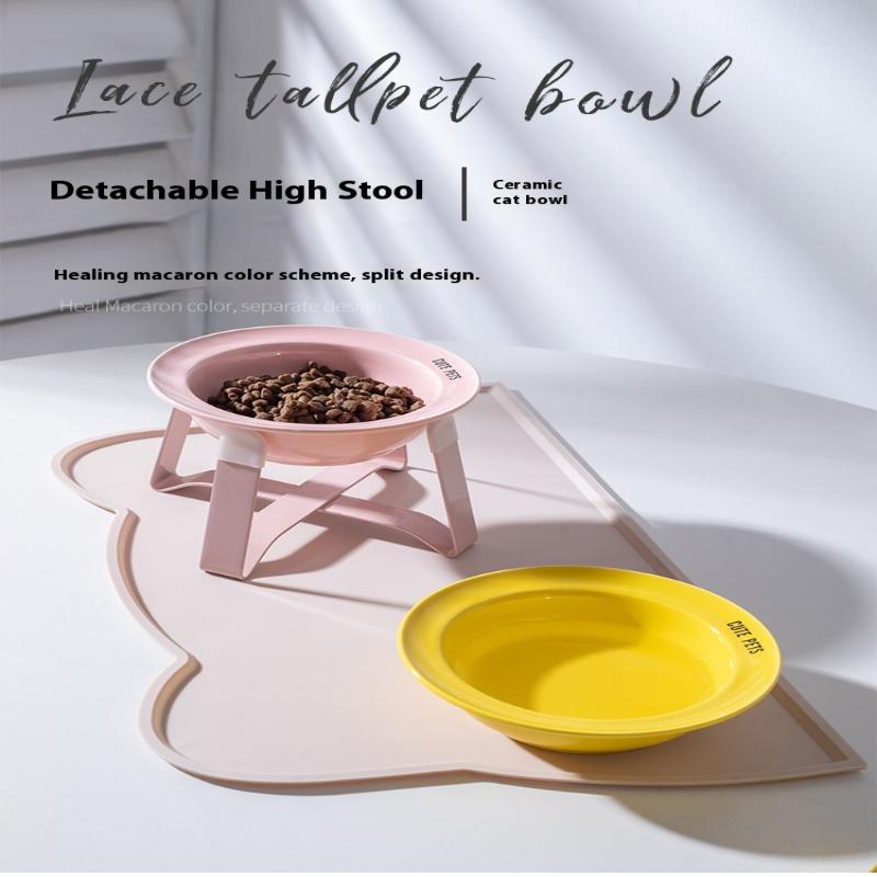Cerc Bowl Pet Bowl With Iron Stand Protect Cervical Spine Small Size Dog Bowl Smart Bowl For S Pet Supplies