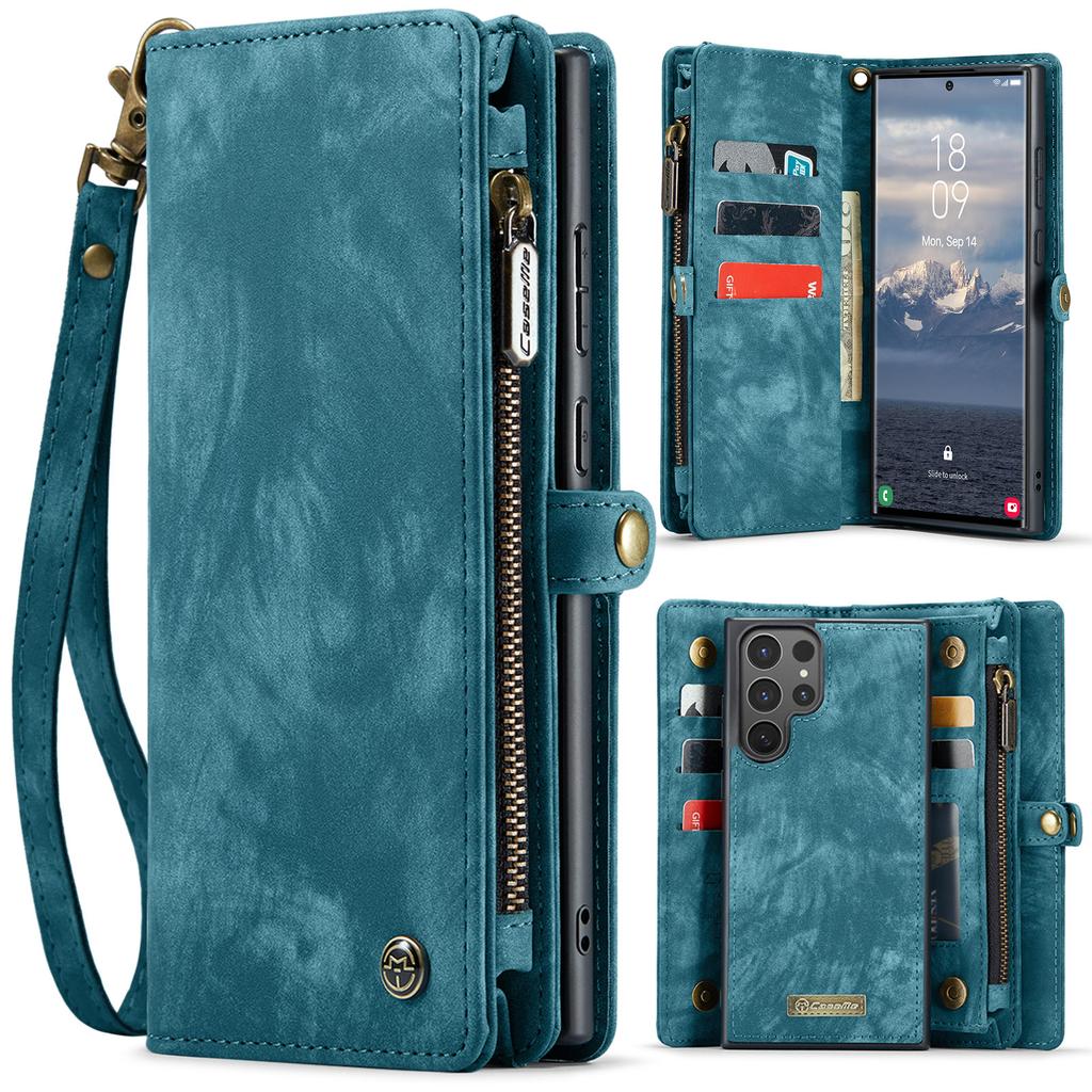 For Samsung Galaxy S26 Ultra Phone Cases CASEME 008 Leather Cover with Detachable Wallet and Strap